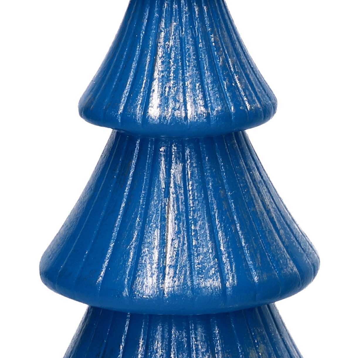 Albero in legno argento e blu cm ø15h34,5