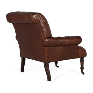 Sillón de piel - 94 x 92 x 99 cm