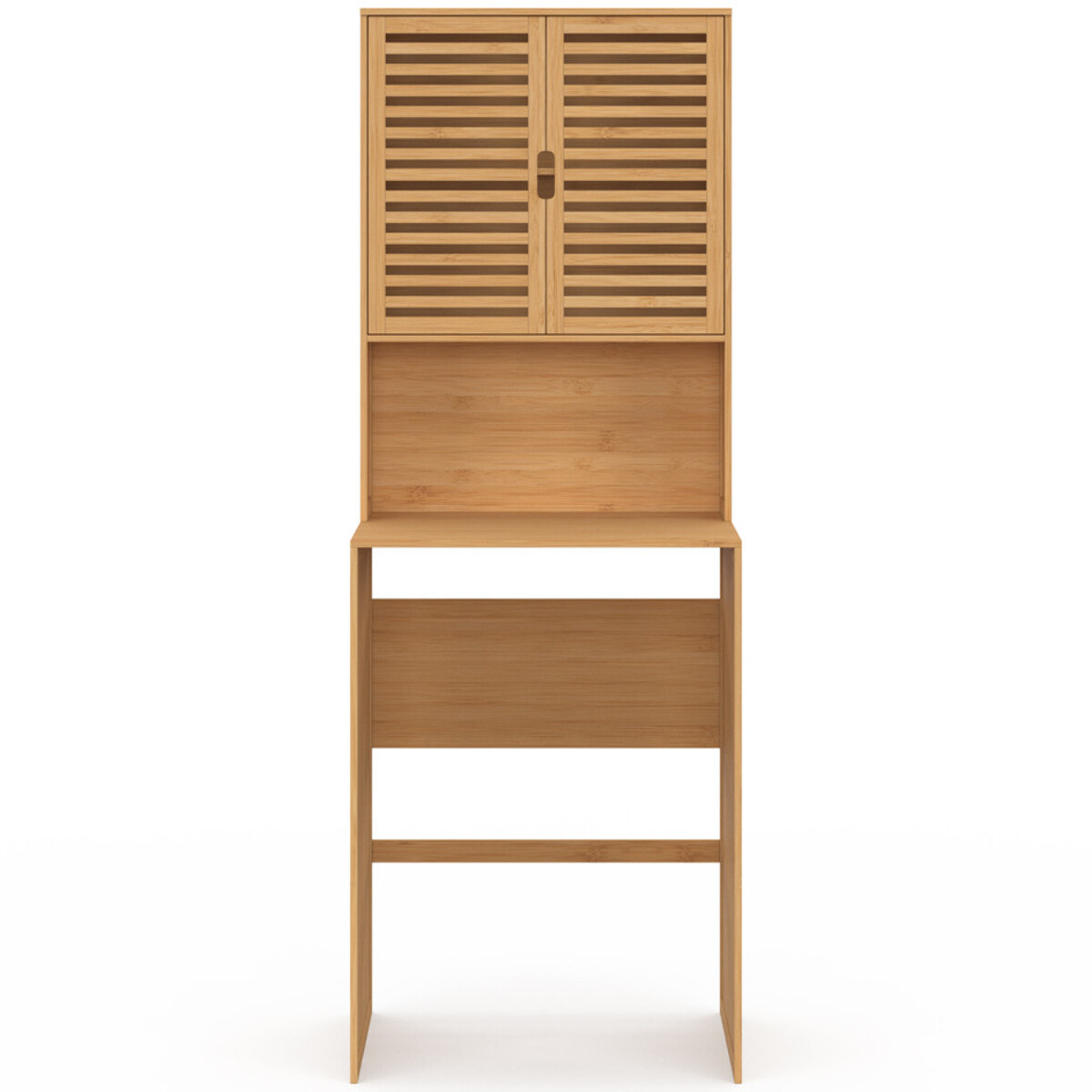 Meuble dessus WC Maya bambou armoire double portes
