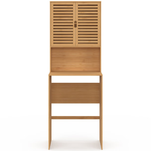 Meuble dessus WC Maya bambou armoire double portes