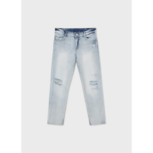 Jeans regular con rotture