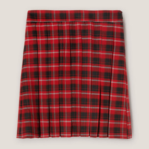 Motivi - Gonna corta a pieghe fantasia tartan - Rosso