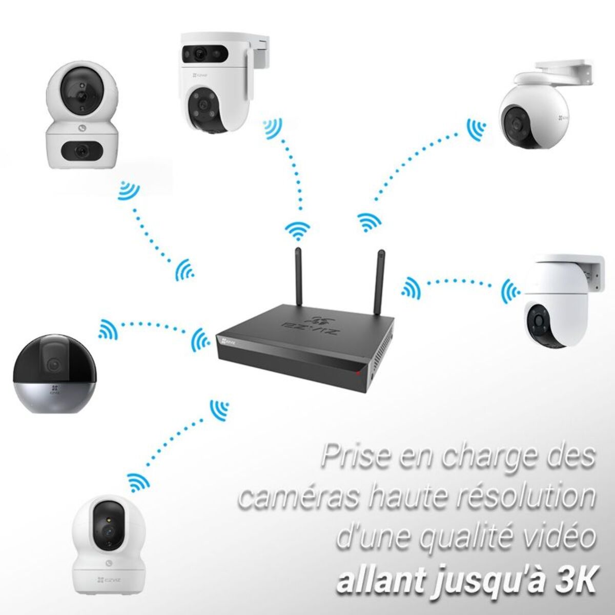 Caméra de surveillance EZVIZ NVR H5S+ 4 caméras extérieures H3C 2K+