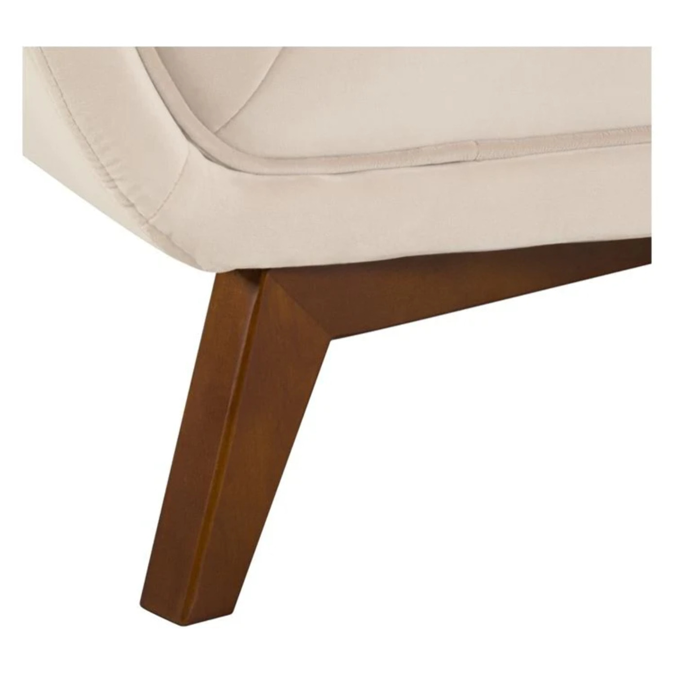 Canapé 2 places en velours beige - Mona