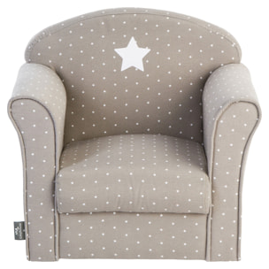 Sillon infantil "classic" color gris topo con estampados - 49 x 35,2 x 44 cm