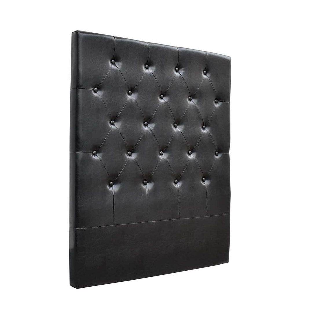 Tête de lit capitonnée "Déco" - 99 cm - Noir - En PVC