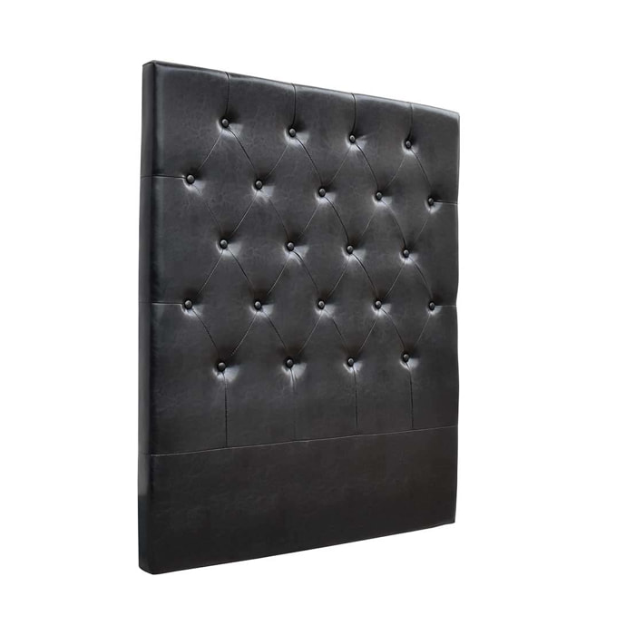 Tête de lit capitonnée "Déco" - 99 cm - Noir - En PVC