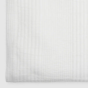 Colcha doble tela jacquard raya londres blanco