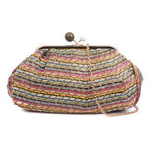 Boesio Bolso bandolera Mujer. Fabricado en rafia sintética entrelazada.