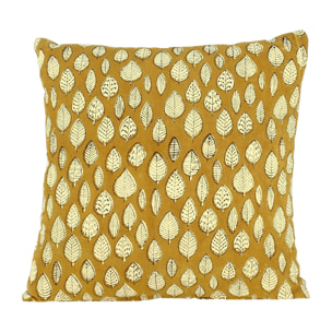 Coussin en coton jaune 40cm NILAM