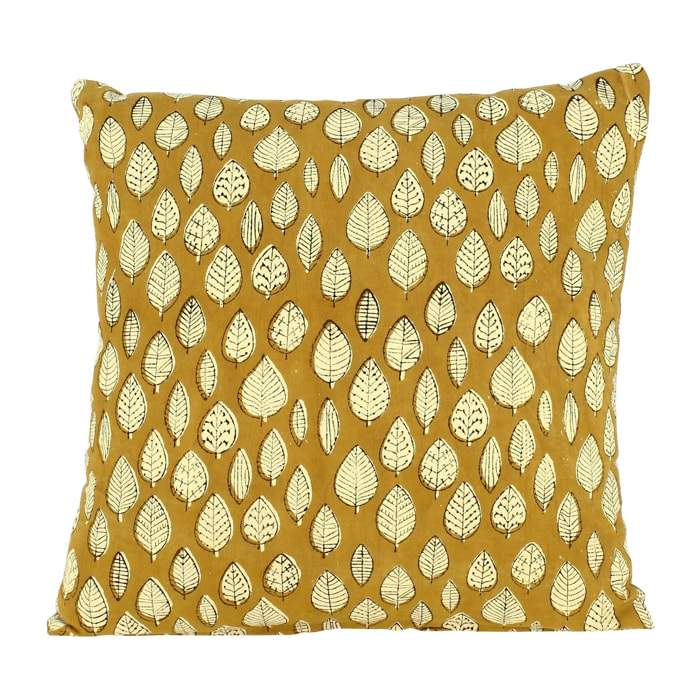 Coussin en coton jaune 40cm NILAM