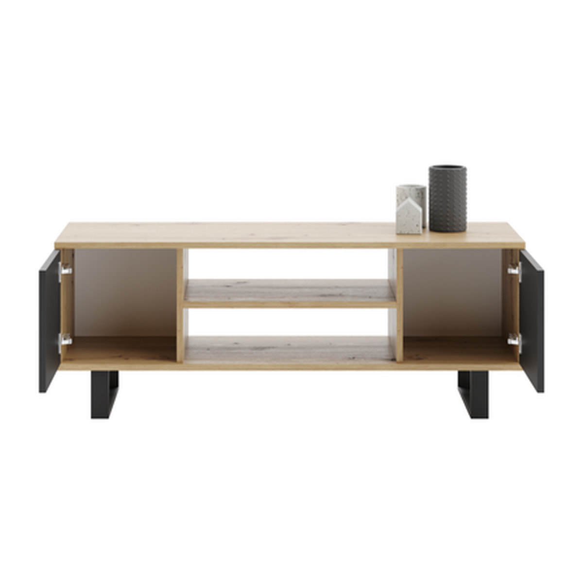 Mobile Porta TV Focus in Rovere Artisan e Nero