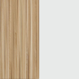 Pack salón con mesa de centro y mesa de comedor Nitza Max V1A Blanco Artik (Blanco Mate) - Natur