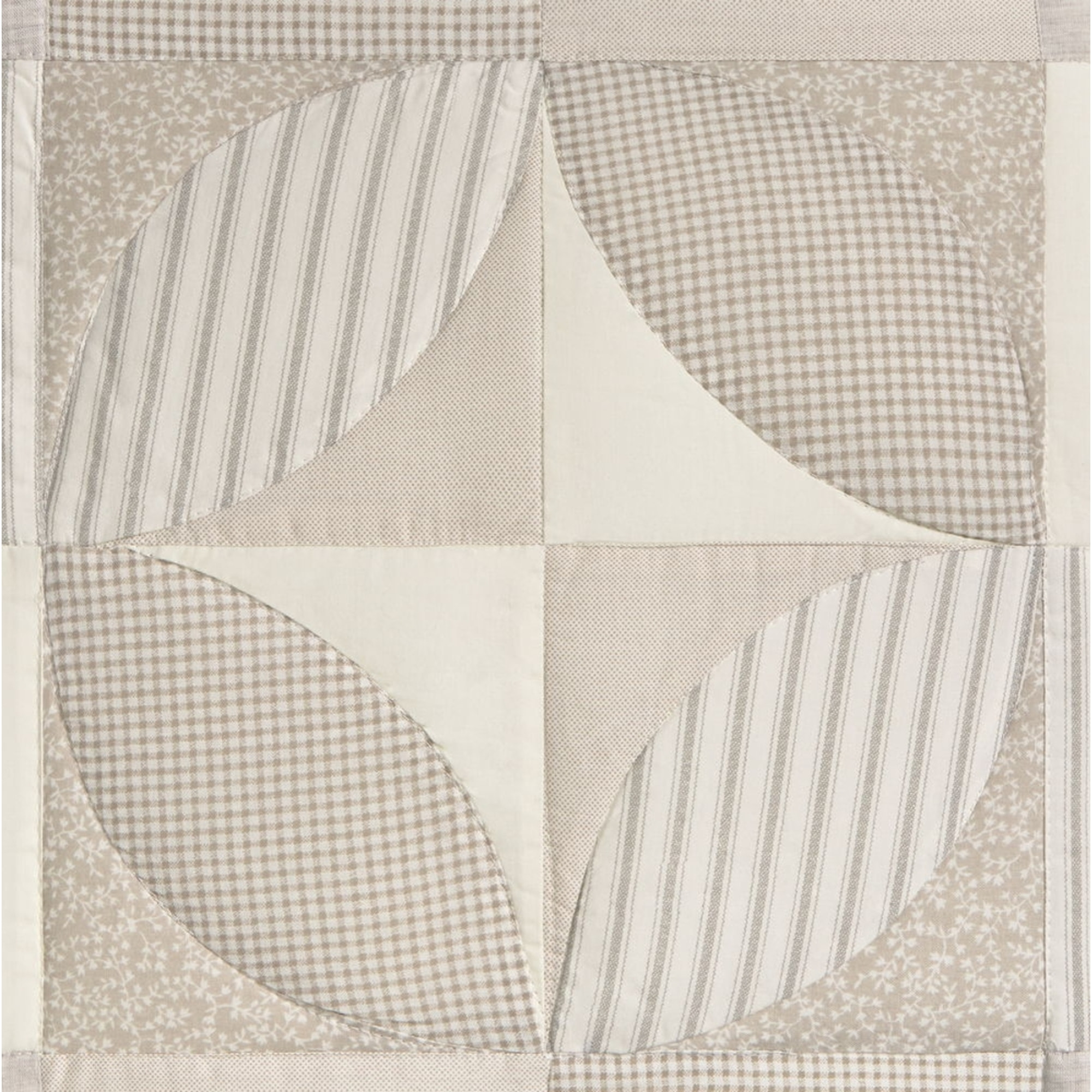 Funda de cuadrante algodón patchwork Gropatcol color gris piedra 100% Algodón