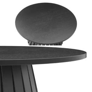 Table basse ronde 80cm style scandinave noire LIV