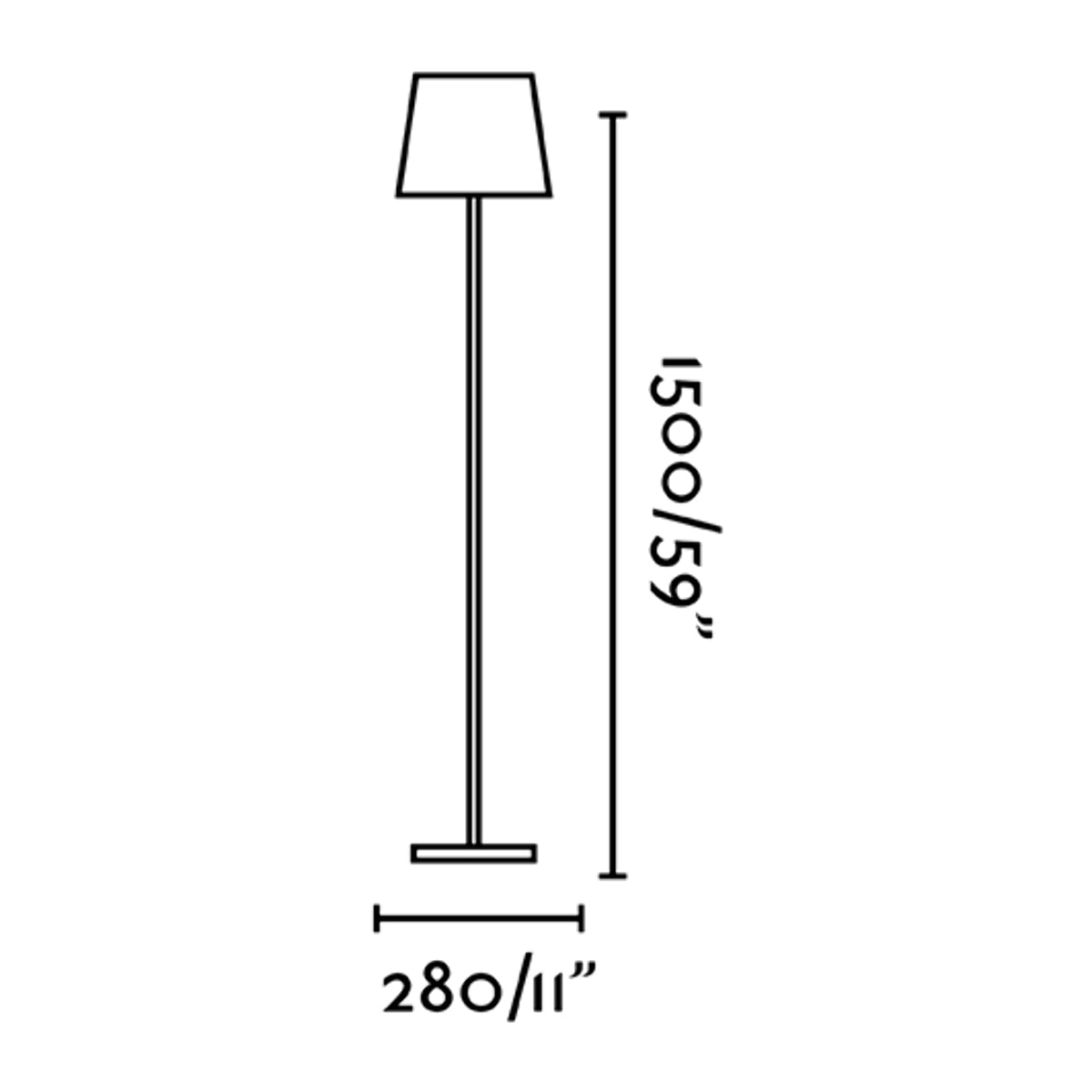 TOC 1500 Lampada piantane bianca