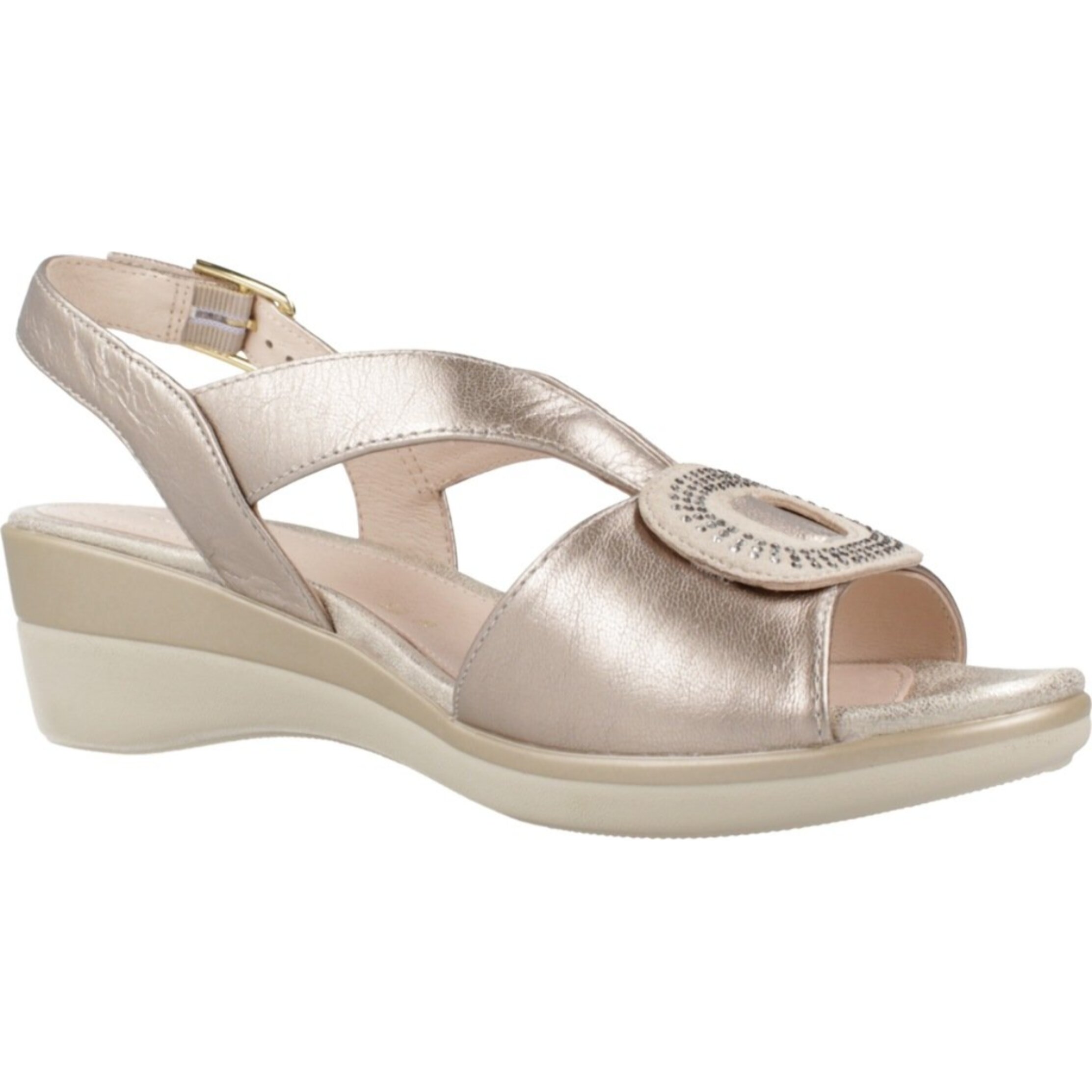 Sandalias Mujer de la marca STONEFLY  modelo VANITY III 33 LAMINATED LTH Gold