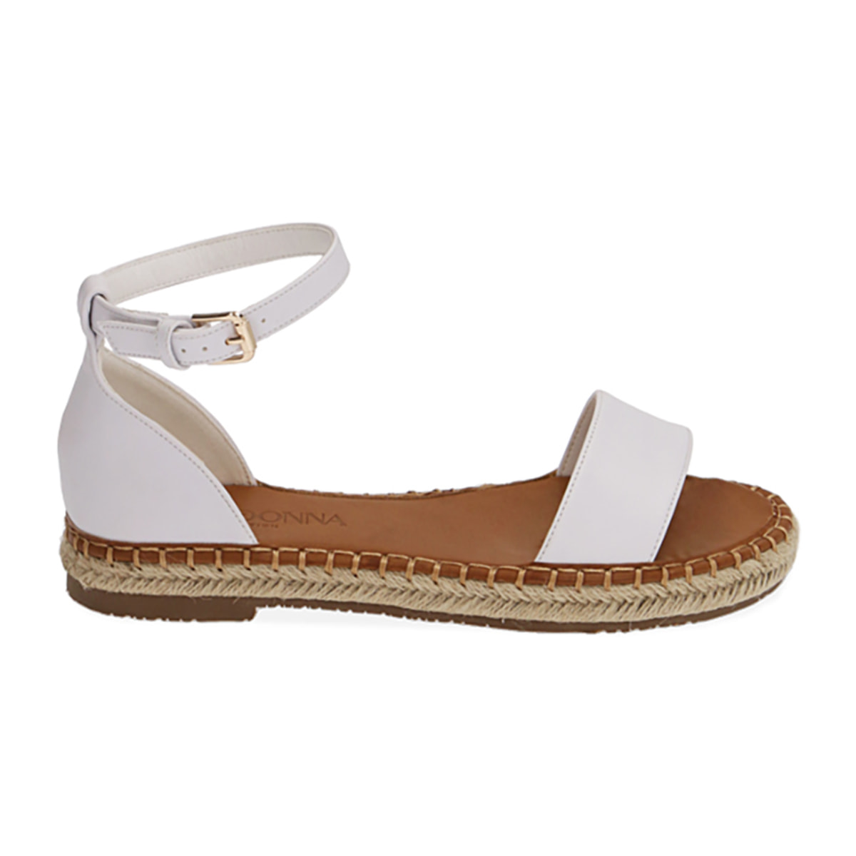 Sandalias con suela de paja blanca