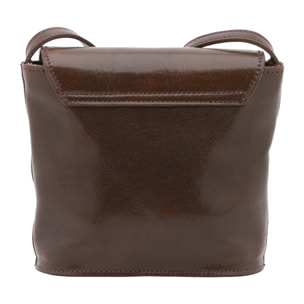 Borsa a tracolla  da uomo In Vera pelle Made in Italy 16x17,5x7 cm