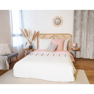 Parure Housse De Couette 3pcs 100% Coton 57 Fils Poupie