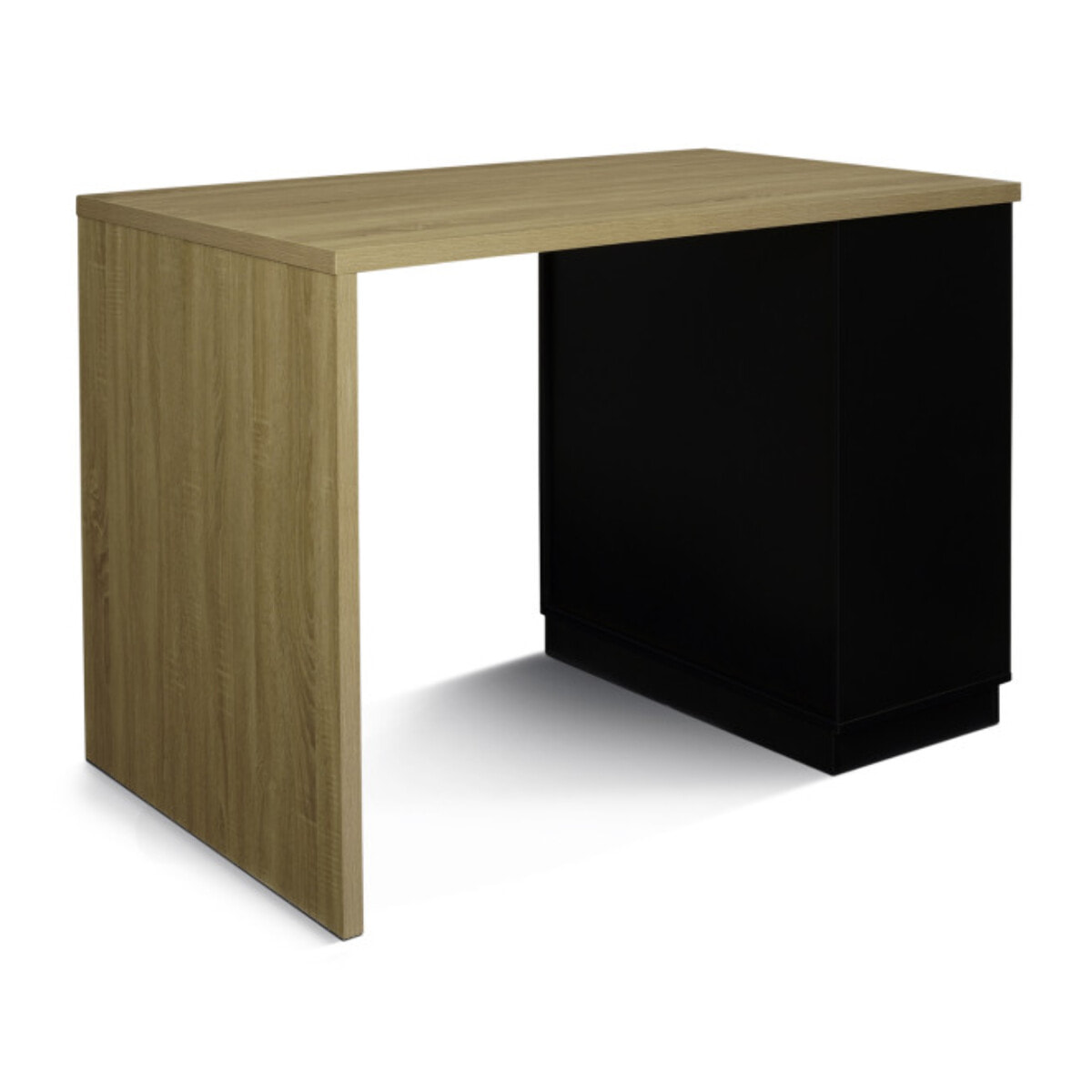 Ilot central Marius avec rangements - Bois - Noir