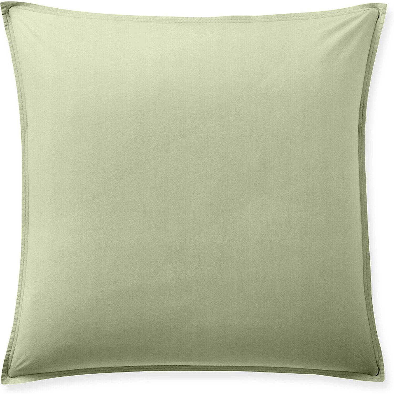 Paire de Taies D'oreiller Avec Volant 100% Percale De Coton Lavé Vert D'eau