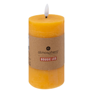 Bougie ronde LED Molia 7x15cm jaune