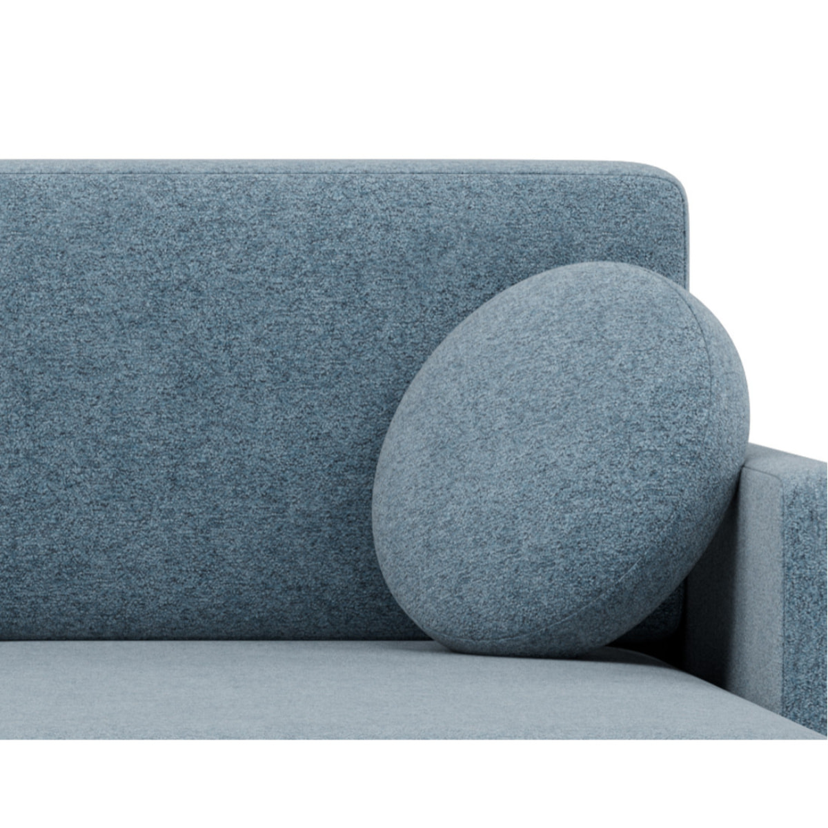Calypso - canapé d'angle réversible 4 places convertible avec coffre en tissu - Bleu
