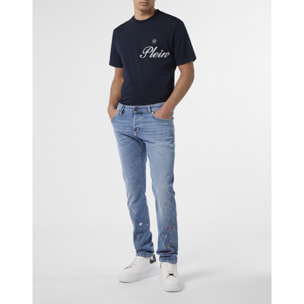 PHILIPP PLEIN Super Straight Cut Jeans Paint