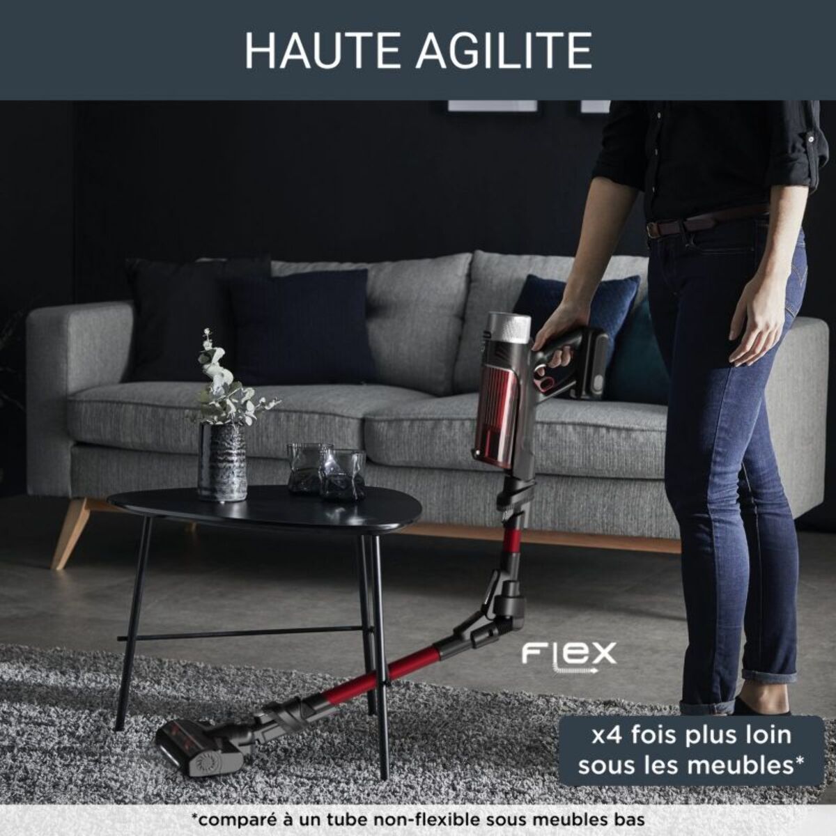 Aspirateur balai ROWENTA X Force Flex 9.60 Kit Animal RH2079WO