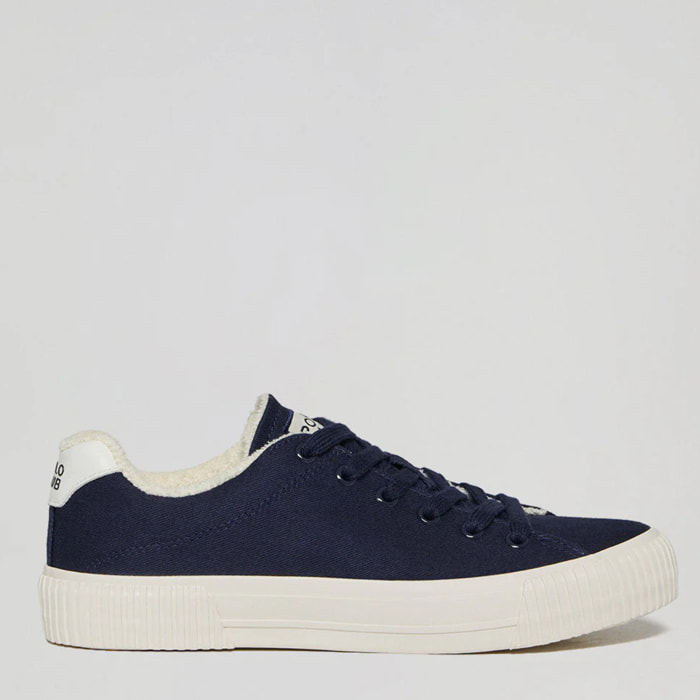 Sneaker Habana in tela blu marino da donna con dettagli Polo Club