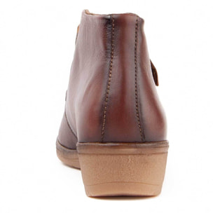 Botín De Cuña - Marrón - Altura: 4 Cm