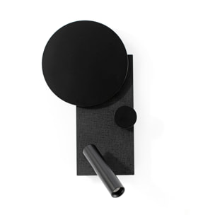 KLEE Lampe applique droite noir avec lecteur