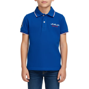 Polo basic con logo ricamato e numero