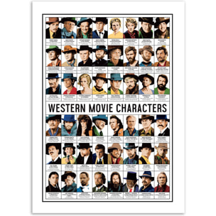 Affiche - Western Movie Characters - Olivier Bourdereau
