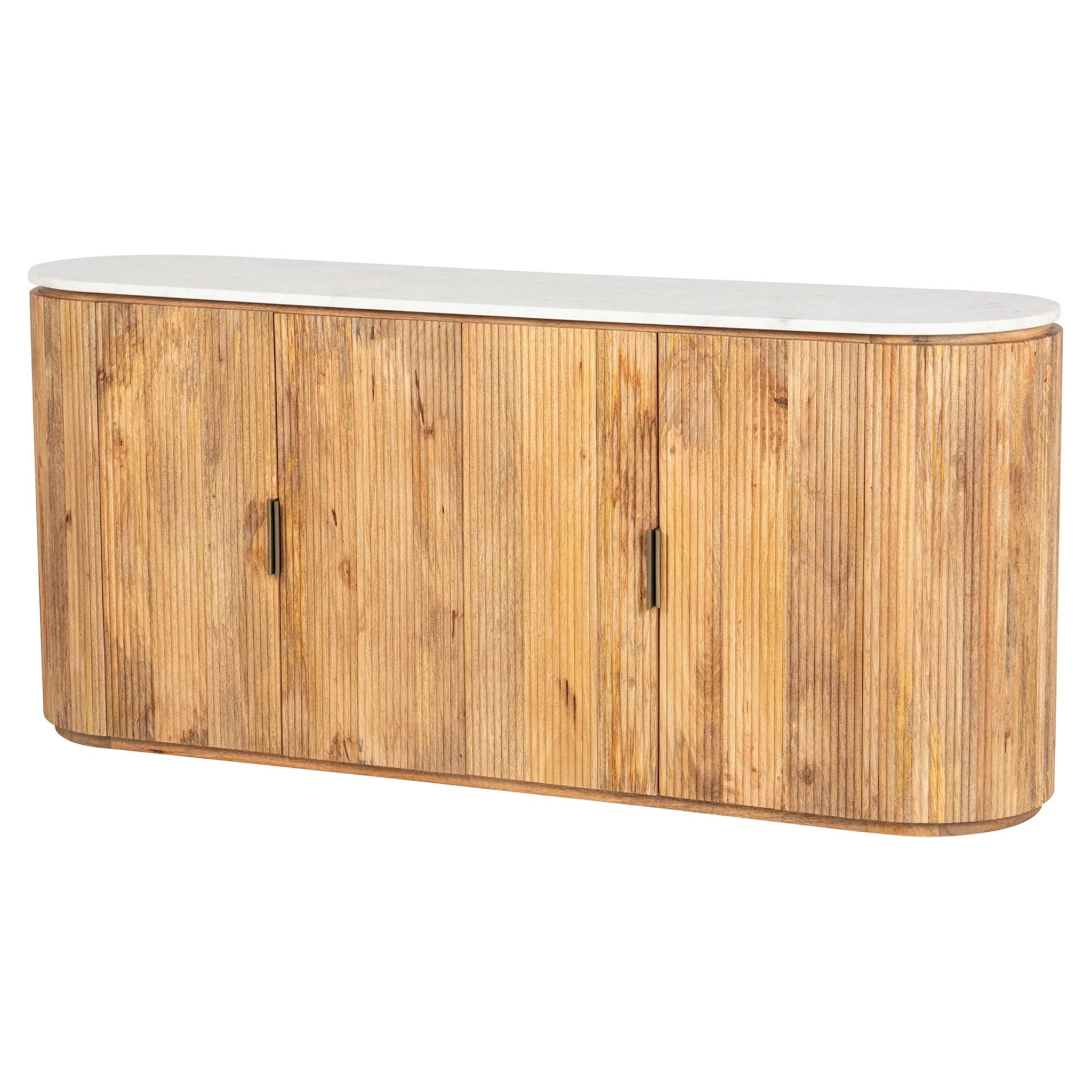 Aparador Madera Mango Marmol Tyla 180x45x80 Cm