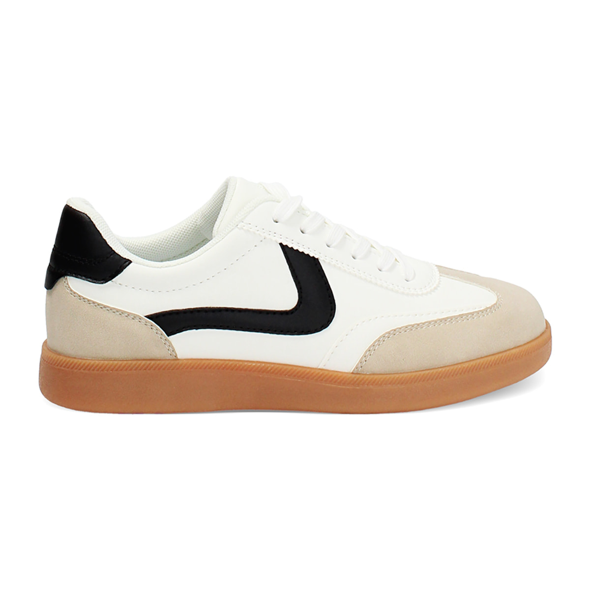 Zapatillas mujer blancas-negras