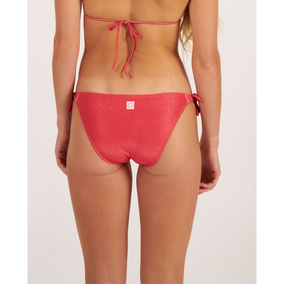 Braga de bikini clásica con lazos en tejido lúrex