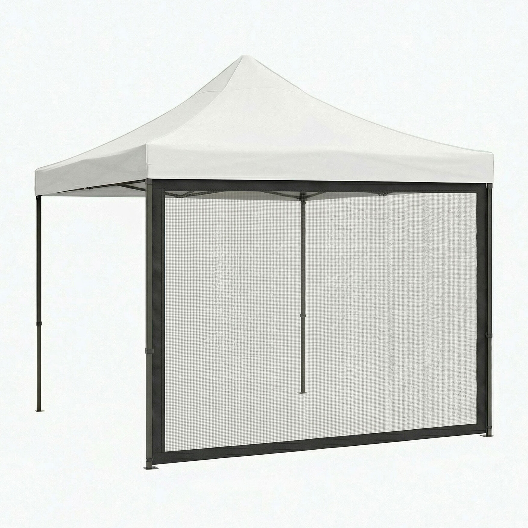 Telo zanzariera per gazebo da giardino. Zanzariera con velcro. 300X200H cm Nero