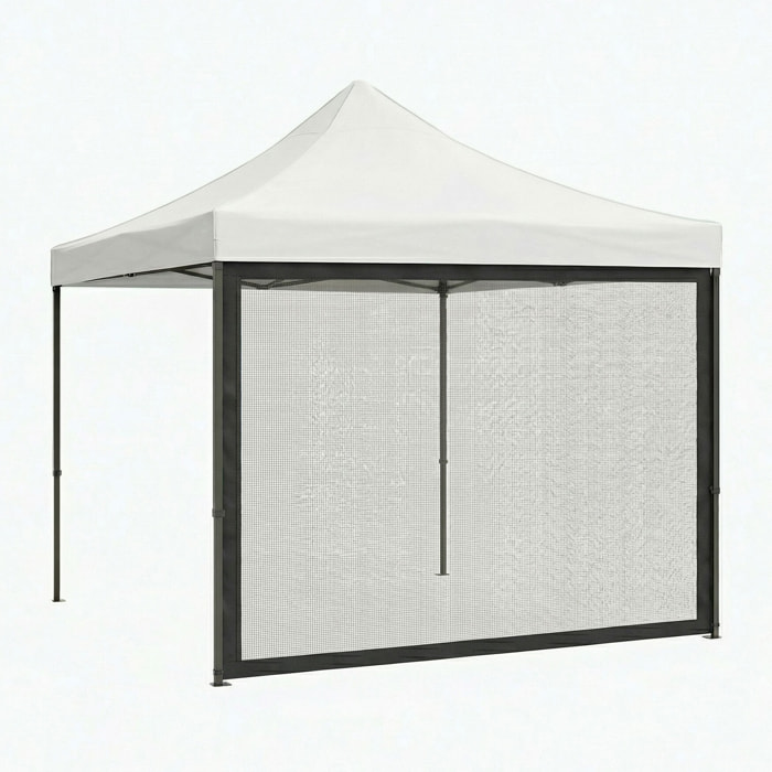 Telo zanzariera per gazebo da giardino. Zanzariera con velcro. 300X200H cm Nero