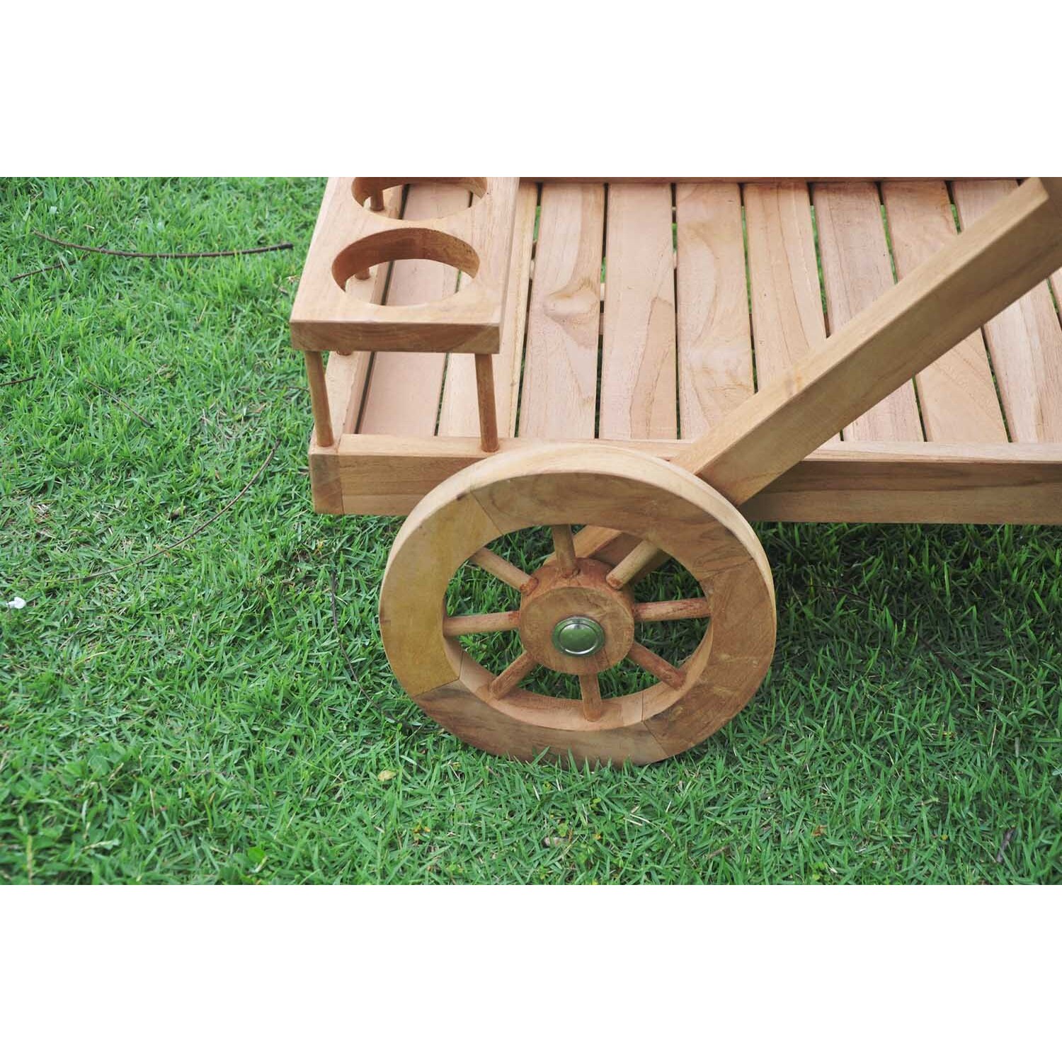 Desserte en teck avec roues KEPA