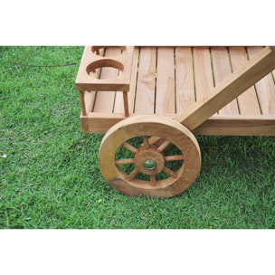 Desserte en teck avec roues KEPA