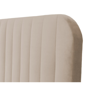 Stuart - lit coffre - 160x200 cm - sommier inclus - en velours - Latte