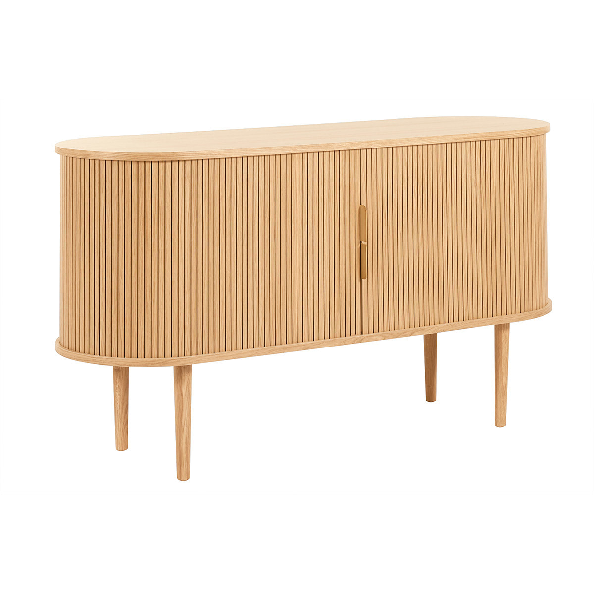 Buffet vintage en bois clair chêne 2 portes coulissantes L138 cm EPIC