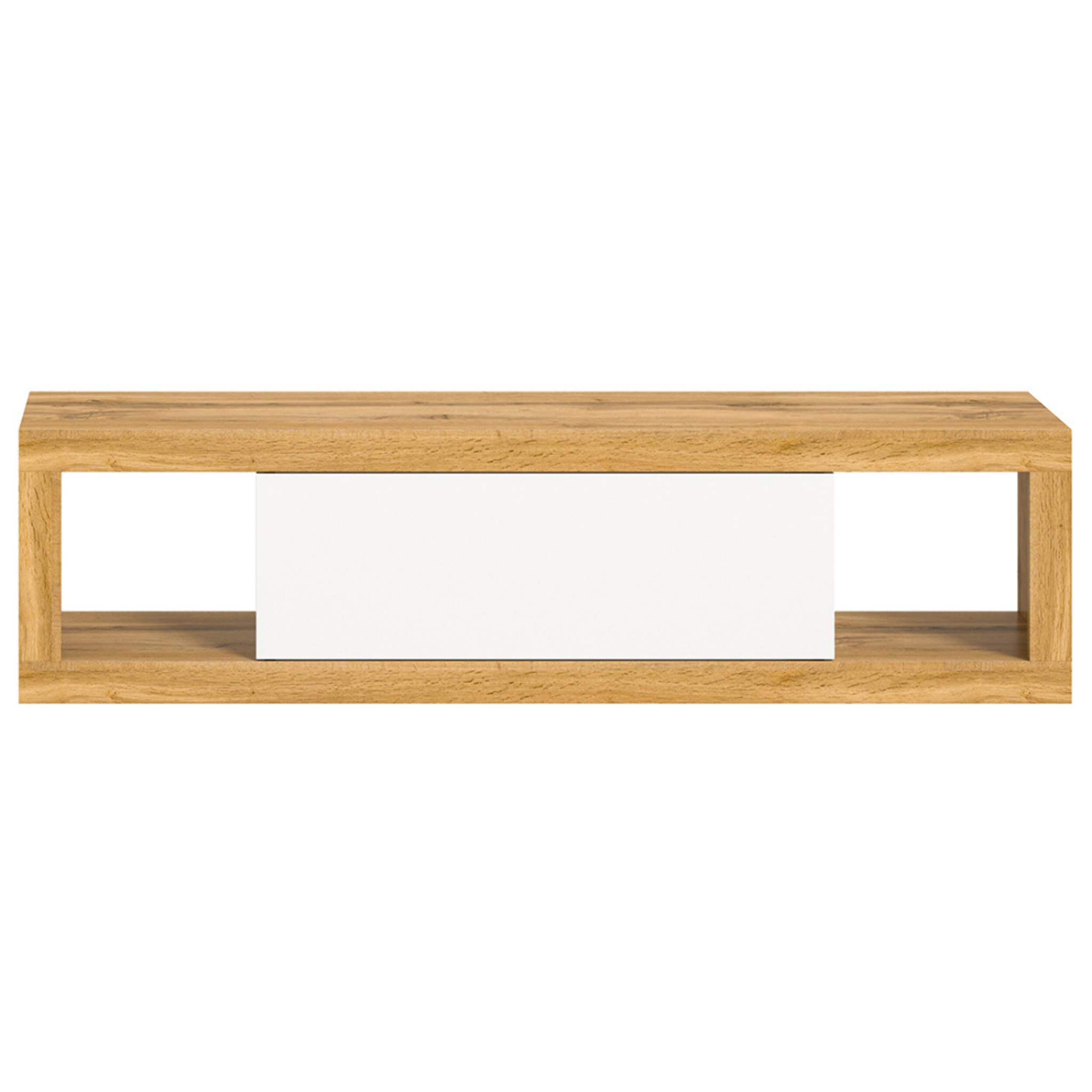 Ethan – meuble tv – 1 porte – bois et blanc - 150 cm - Bois / Blanc