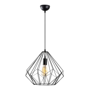 Suspension filaire en fer noir ERIKA