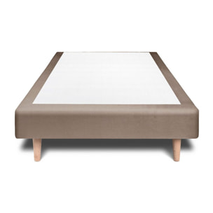 Sommier Tapissier Velours Ep20 - pieds bois