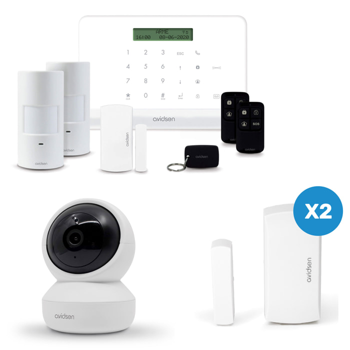 Kit Alarme sans fil connectée HomeSecure pour appartement T2/T3 -