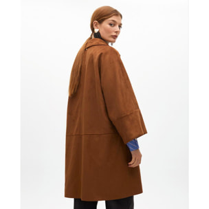 Cappotto oversize in camoscio