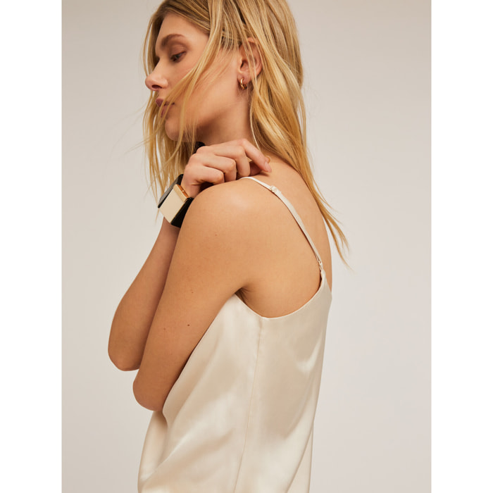 Motivi - Top lingerie in raso - Bianco